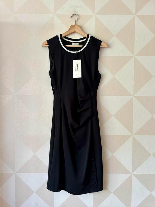 Kaffe midi kokerjurk zwart S/36 NIEUW, Kleding | Dames, Jurken, Nieuw, Maat 36 (S), Zwart, Knielengte, Ophalen of Verzenden