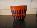 Vintage fat lava bloempot, Gebruikt, Rond, Ophalen of Verzenden, Aardewerk