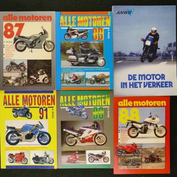 6x Motor Jaarboekjes (1985-1991) beschikbaar voor biedingen