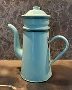 Vintage Emaille Koffiekan met Filter en Deksel, Ophalen of Verzenden