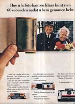 Retro reclame 1966 Polaroid camera binnen 60 seconden foto, Verzamelen, Ophalen of Verzenden