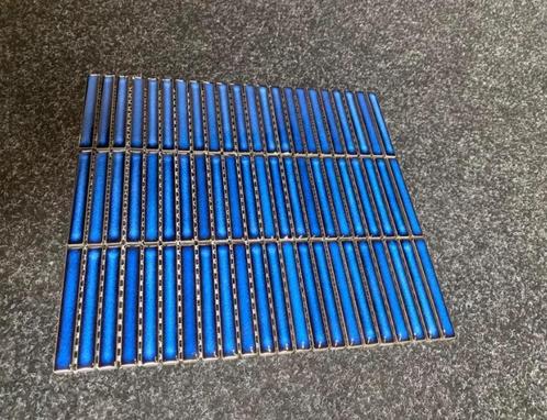 Mozaïek matjes kleine restpartij 30 x 30 cm glans blauw, Doe-het-zelf en Verbouw, Tegels, Nieuw, Wandtegels, Keramiek, 20 tot 40 cm