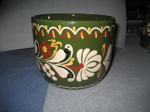 MHV bloempot groen uit Hongarije2, Tuin en Terras, Bloempotten, Zo goed als nieuw, Aardewerk, Binnen, Minder dan 40 cm, Minder dan 25 cm