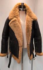 Engelse Irvin lammy coat pilotenjas - maat L - ORIGINEEL, Maat 52/54 (L), Bruin, Irvin, Ophalen of Verzenden