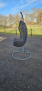 Zwarte ei schommelstoel met frame, Ophalen of Verzenden, Gebruikt, Metaal