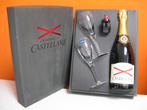 oude geschenkdoos brut champagne Vicomte de Castellane 750ml, Gebruikt, Frankrijk, Ophalen of Verzenden, Champagne
