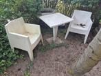 Driade toy tafel plus twee stoelen Phillipe starck, Tuin en Terras, Ophalen, Gebruikt