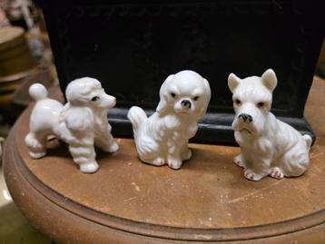 Vintage Porseleinen Hondjes - Set van 3 beschikbaar voor biedingen