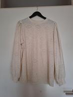 Ecru broderie shirt / top met lange mouwen maat 46, Beige, Maat 46/48 (XL) of groter, Nieuw, Lange mouw