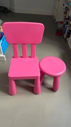 Ikea mammoet stoeltje roze, Ophalen of Verzenden, Zo goed als nieuw, Tafel(s) en Stoel(en)