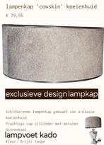 Exclusief Design cowskin lampkap ( rofra lampvoet kado ), Ophalen of Verzenden