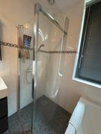 Douschewand glas met kwart ronde glazenndeur., Huis en Inrichting, Ophalen, Zo goed als nieuw