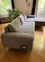 Grijze hoekbank 4 zits, Huis en Inrichting, Ophalen, Gebruikt, Metaal