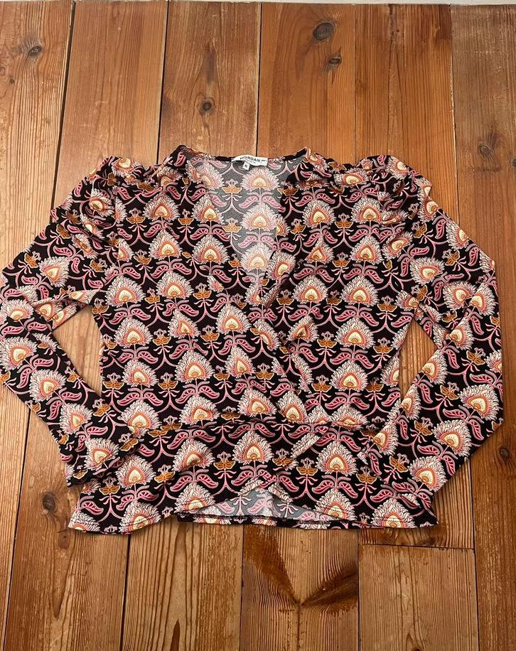 MORGAN Blouse tuniek mt XL Zwart met roze. Z.g.a.n., Kleding | Dames, Blouses en Tunieken, Zo goed als nieuw, Maat 46/48 (XL) of groter