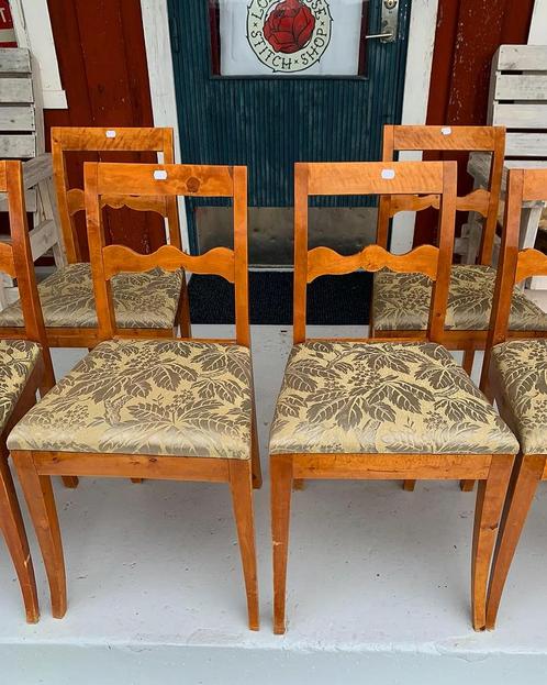 Antique Zweedse stoeltjes 6 stuks, Antiek en Kunst, Antiek | Meubels | Stoelen en Banken, Ophalen