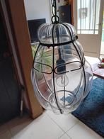 Glazen Hanglamp, Huis en Inrichting, Lampen | Hanglampen, Ophalen, Gebruikt, Vintage, Glas