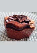 Prachtig houten sierdoosje 'roos', Antiek en Kunst, Ophalen