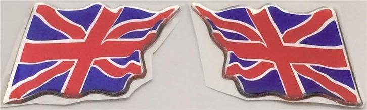 Union Jack vlag 3D doming sticker set #2, Motoren, Accessoires | Stickers, Verzenden