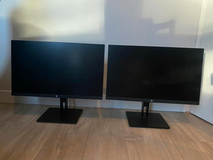 2 HP computer beeldschermen, Computers en Software, Monitoren, Gebruikt, 60 Hz of minder, DisplayPort, Gaming, In hoogte verstelbaar