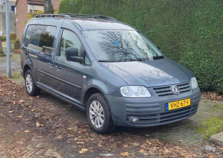 Volkswagen Caddy 2009 Grijs, Auto's, Bestelauto's, Particulier, Airbags, Airconditioning, Centrale vergrendeling, Dakrails, Elektrische ramen