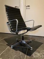 Eames EA116 chroom, zwart leer, Herman Miller, orig. voet, Ophalen, Gebruikt, Leer