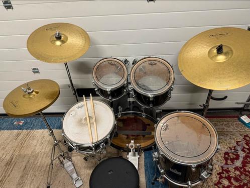 Drumstel Basix - Compleet met bekkenset!, Muziek en Instrumenten, Percussie, Zo goed als nieuw, Trommel, Ophalen