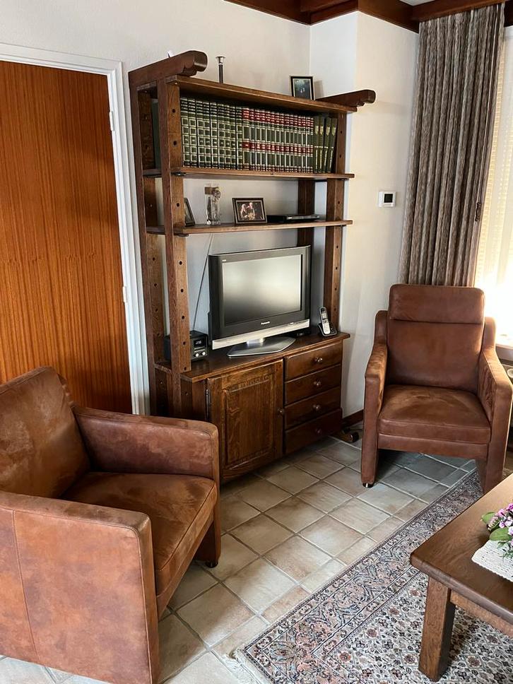 Massief Eiken Kaaskast / Boekenkast, Huis en Inrichting, Kasten | Buffetkasten, Gebruikt, 150 tot 200 cm, 100 tot 150 cm, 25 tot 50 cm