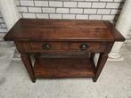 === Sidetable Oud Teak ===, Ophalen, TEAK SOBER LANDELIJK, 100 tot 150 cm, Zo goed als nieuw