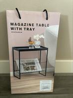 Nieuw in doos lectuur tafeltje, Huis en Inrichting, Tafels | Bijzettafels, Ophalen, Nieuw, Rond, Minder dan 55 cm