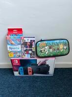 Nintendo Switch v1 + hoes +2 spellen, Spelcomputers en Games, Spelcomputers | Nintendo Switch, Ophalen, Zo goed als nieuw, Switch Original