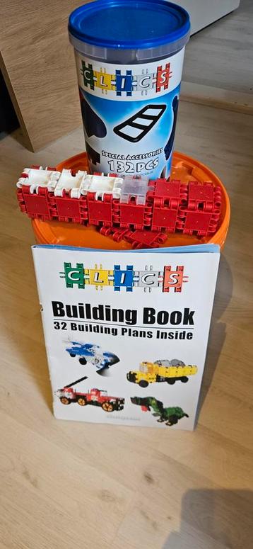 Clics Bouwstenen Set - 132 stuks + Boek beschikbaar voor biedingen
