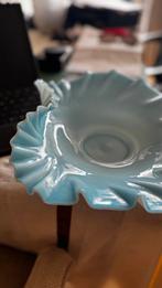 Sier schaal serveren fruit schaal design turquoise, Ophalen of Verzenden