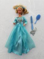 Mattel barbie prinses blauwe feestjurk met tasje en kammen!, Ophalen of Verzenden, Zo goed als nieuw, Barbie
