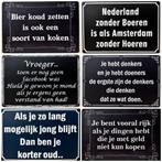 No guts No Glory reclamebord van metaal wandbord decoratie, Info@deconoord.nl, Deco Noord, Nieuw, Ophalen of Verzenden