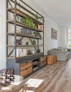Boekenkast industrieel hout & gietijzer, Huis en Inrichting, Kasten | Boekenkasten, Ophalen, 200 cm of meer, 150 tot 200 cm, Zo goed als nieuw