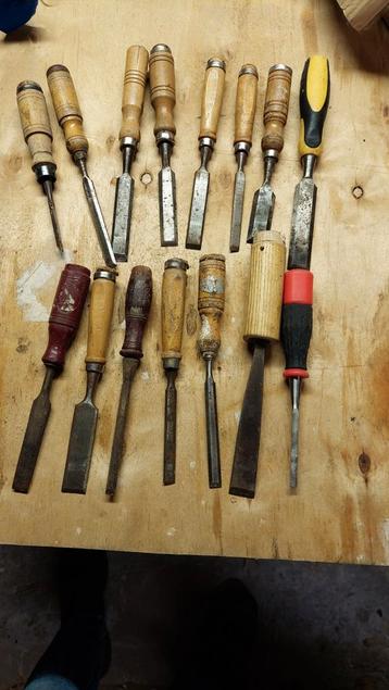 15 Houtbewerkingsbeitels - Doe een bod! beschikbaar voor biedingen