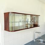 Josephine – Luxe Houten Hangvitrinekast met Glazen Elementen, Met deur(en), 100 tot 150 cm, Glas, Vintage