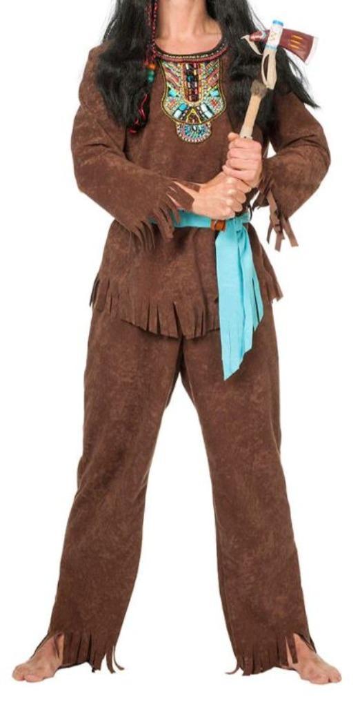 Leuk bruin/blauw/beige INDIAAN/NATIVE AMERICAN pak (5), Kleding | Heren, Carnavalskleding en Feestkleding, Nieuw, Kleding, Carnaval