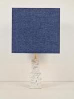Vintage kubistisch carrara marmer tafellamp regency lamp ’60, N, N, Regency vintage, Ophalen of Verzenden