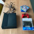 PS4 + 2 controllers en 3 spellen, Ophalen of Verzenden, Zo goed als nieuw, Met 2 controllers, Original