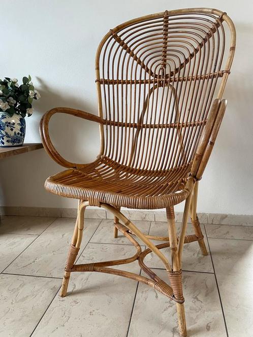 Vintage rotanstoel, Antiek en Kunst, Curiosa en Brocante, Ophalen
