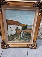 Schilderij van kantelberg met originele lijst 74x60cm, Ophalen