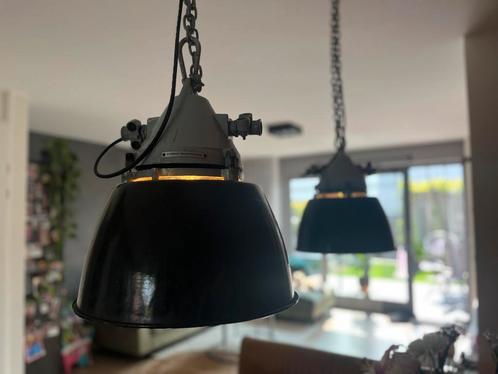 Industriele fabriekslampen LED Dimbaar, Huis en Inrichting, Lampen | Hanglampen, Zo goed als nieuw, Minder dan 50 cm, Metaal, Ophalen