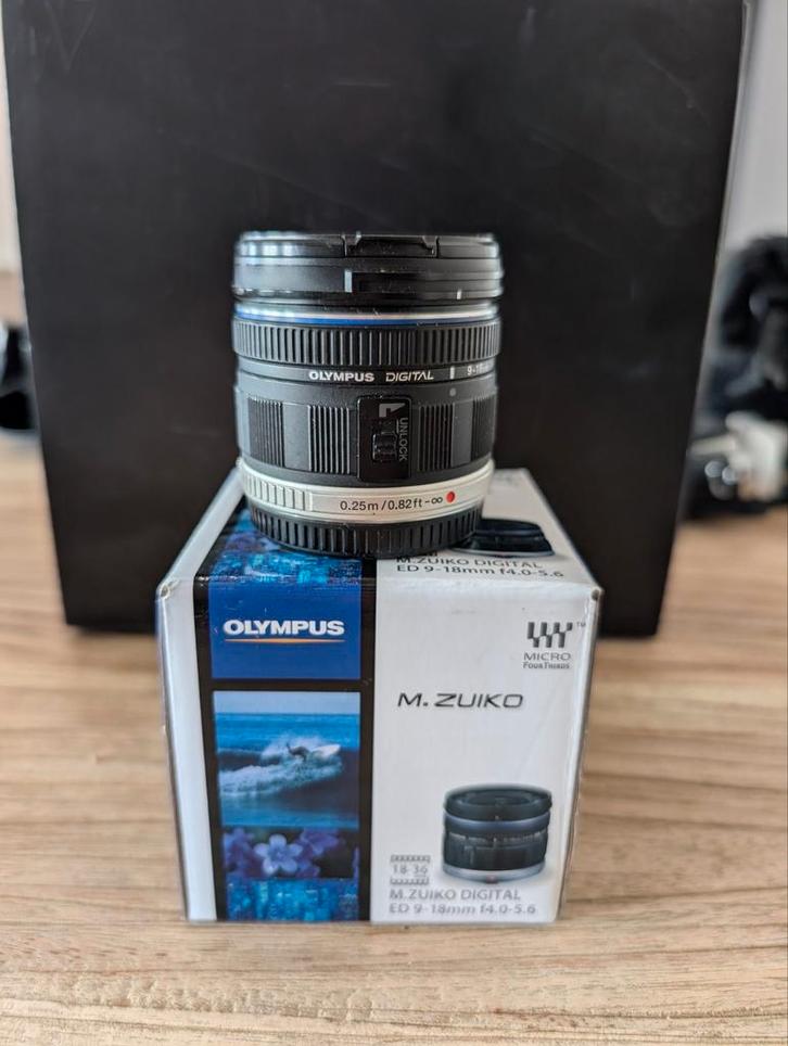 Olympus M.Zuiko 9-18mm lens - Uitstekende staat!, Audio, Tv en Foto, Fotografie | Lenzen en Objectieven, Zo goed als nieuw, Groothoeklens