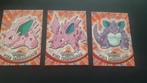 Pokemon Topps TV Serie 1 blue logo 1ste print non-holo, Ophalen of Verzenden, Zo goed als nieuw, Meerdere kaarten