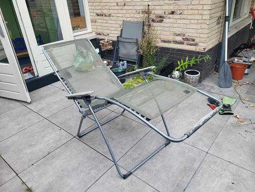 Lafuma XL tuinstoel groen grijs, Tuin en Terras, Tuinstoelen, Gebruikt, Ophalen