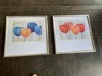 Britta Hansen zeefdruk Tulips gesigneerd 2 stuks, Antiek en Kunst, Ophalen of Verzenden
