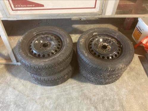 Set winterband op stalen velg 5x108, Auto-onderdelen, Banden en Velgen, Banden en Velgen, Winterbanden, 15 inch, 205 mm, Ophalen