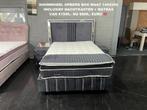 Showroom Opruiming laatste stuks boxspring met opbergruimte, 200 cm, Crème, Nieuw, Tweepersoons