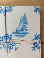 Delfts Blauw tegeltje, 17e eeuw., Antiek en Kunst, Ophalen of Verzenden